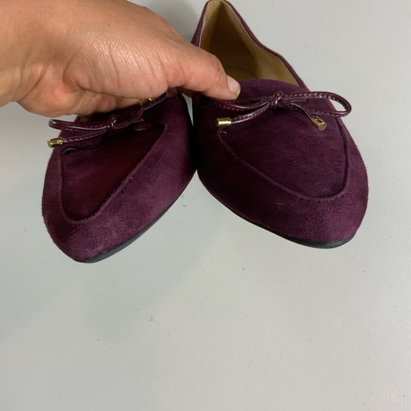 TALBOTS FRANCESCA BOW-FRONT DRIVING LOAFER FLATS -academia suede loafer 10.5M - Picture 5 of 13